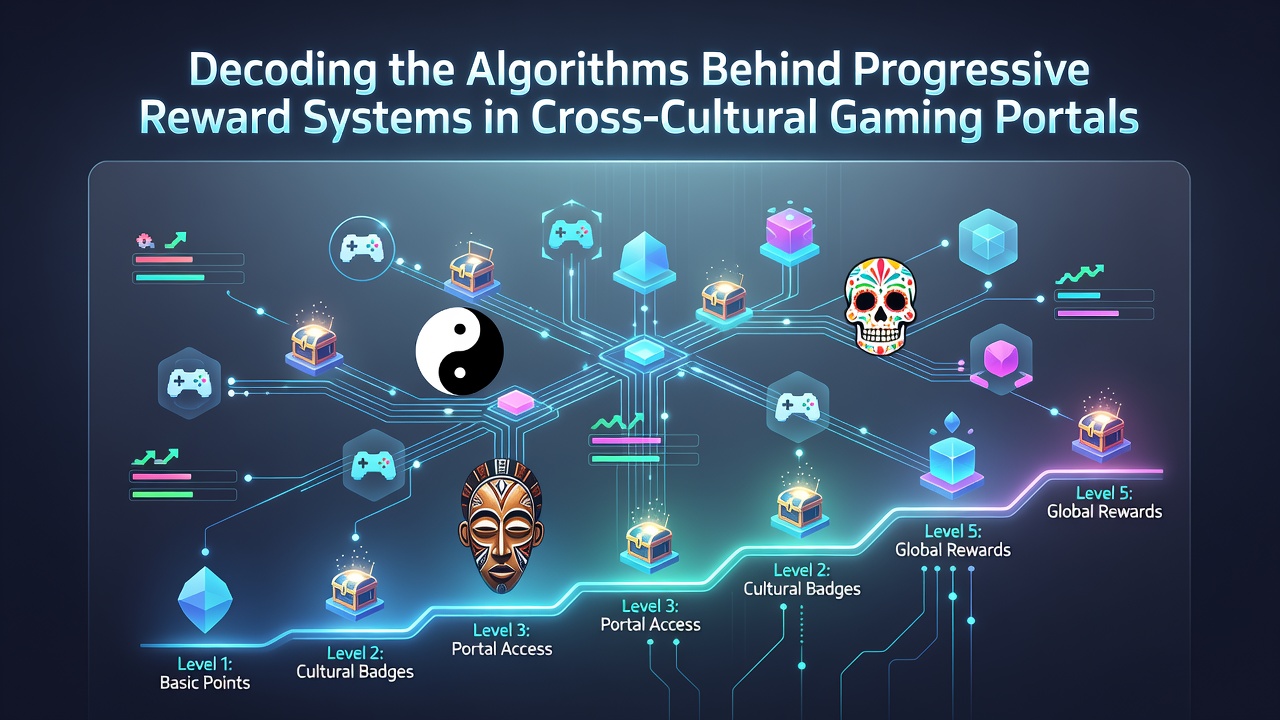 Flowchart of cross-cultural player data segmentation feeding into progressive reward calculations